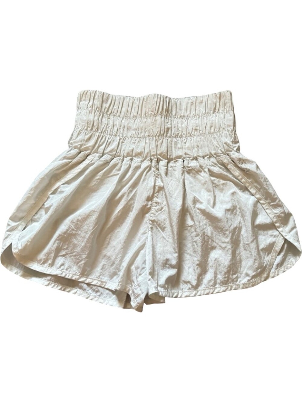 Free People High Rise Athletic Shorts Cream Womens XS